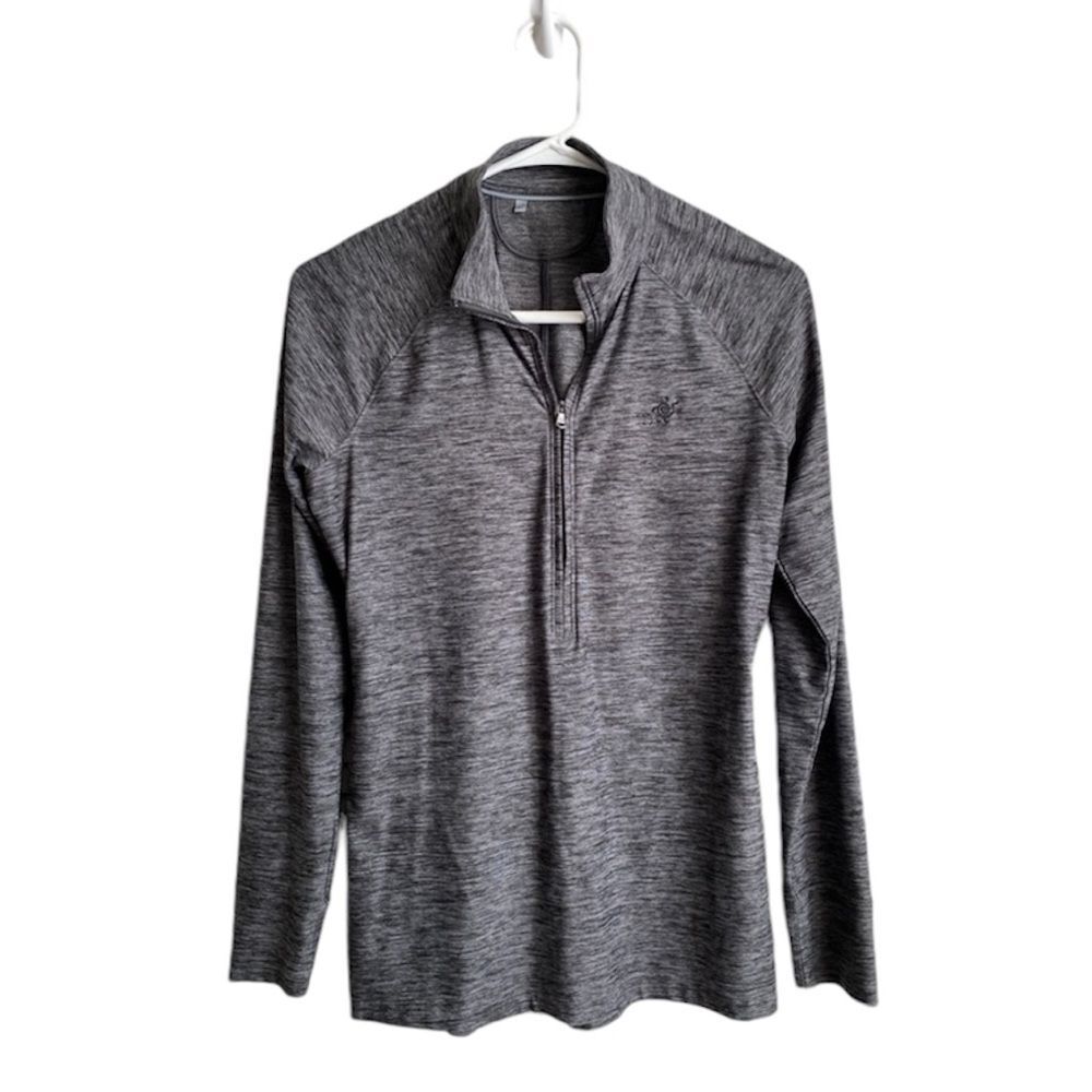 Under Armour Golf Half Zip Pullover Long Sleeve Shirt gray small